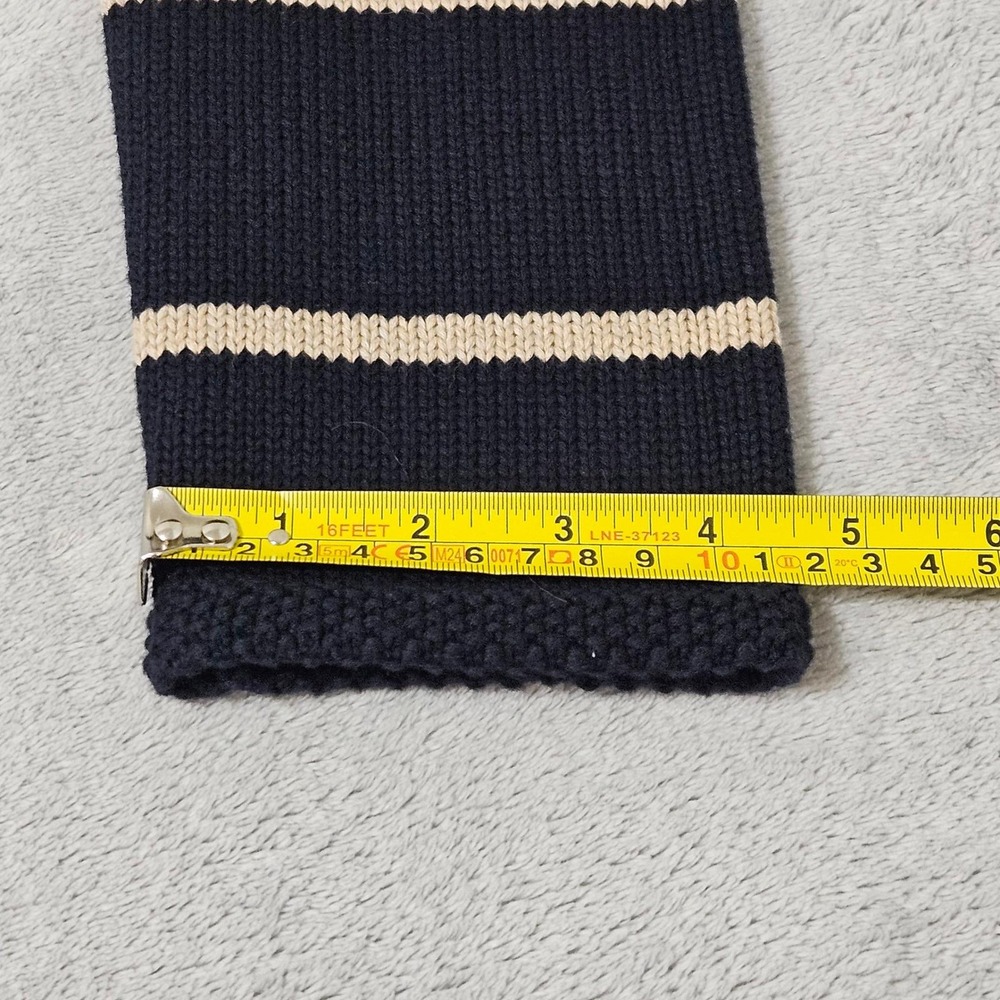 Y2K Casual Corner Navy Star Stripe Knit Sweater Coastal Nautical Old Money Large - Picture 9 of 9